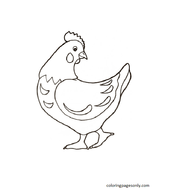 Hen 3 Coloring Pages