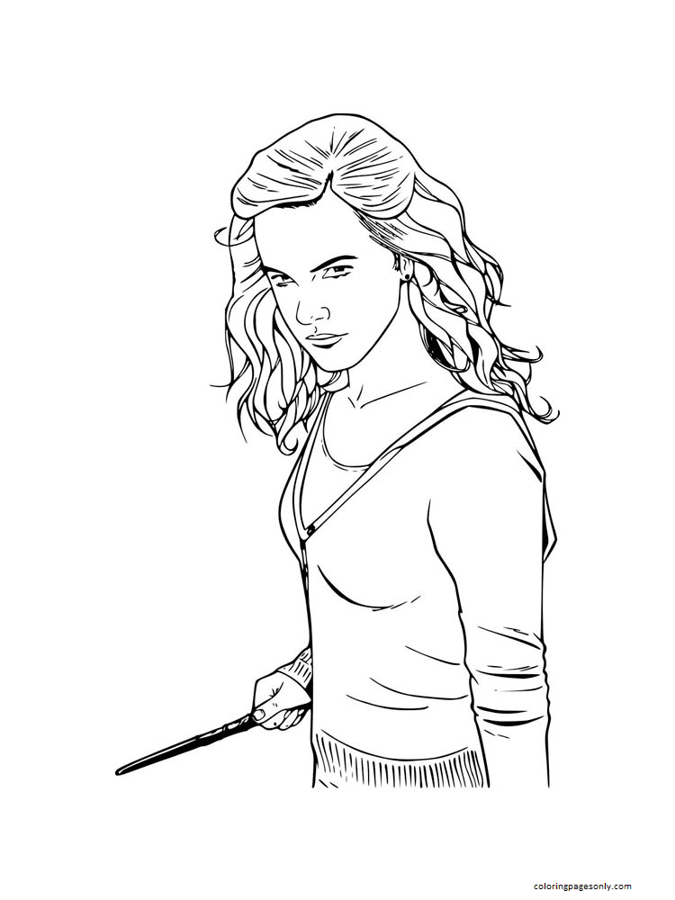Hermione Granger Coloring Pages Harry Potter Coloring Pages Harry 