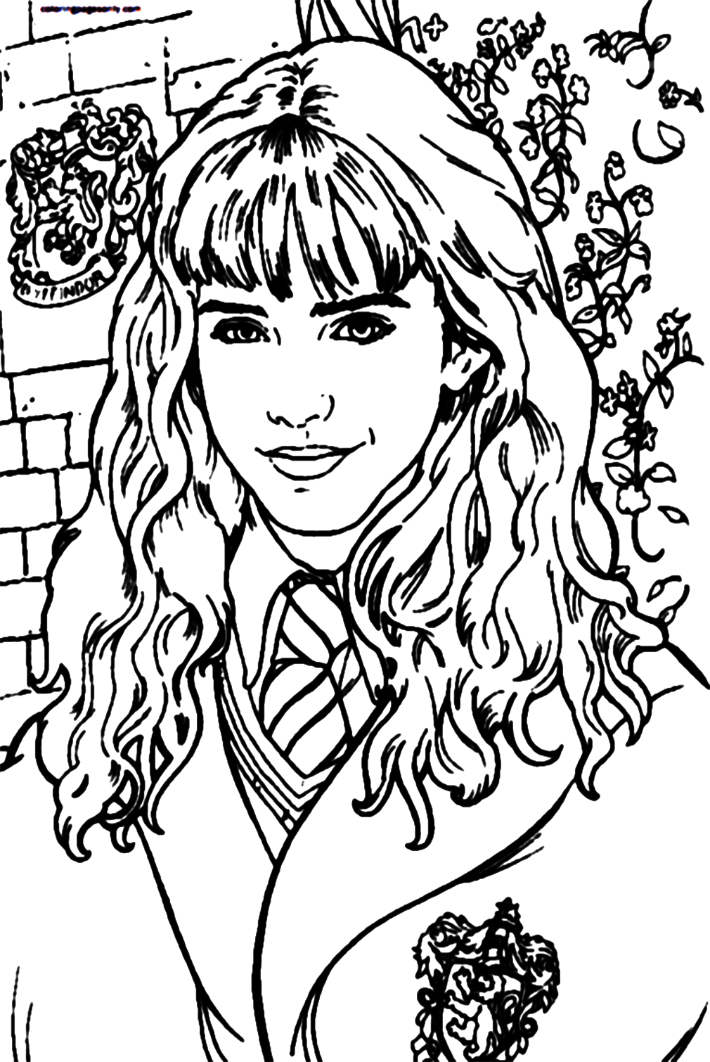 Hermione Smiling Coloring Pages