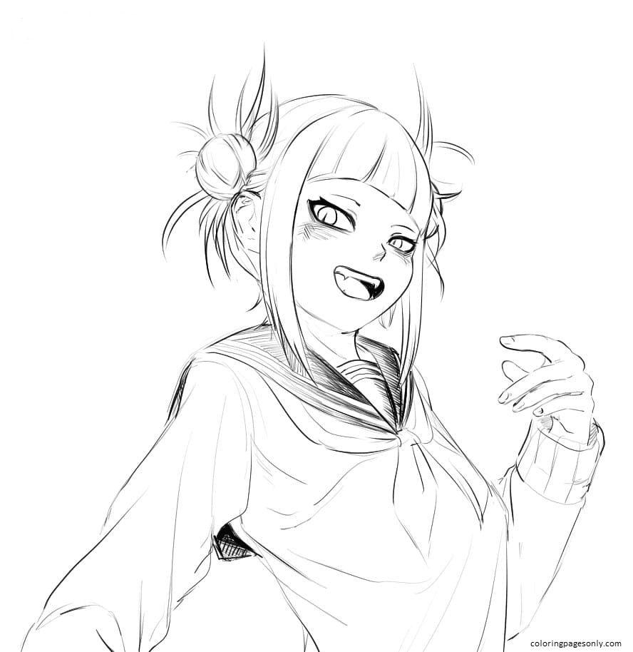 Himiko Toga Beautiful Coloring Pages
