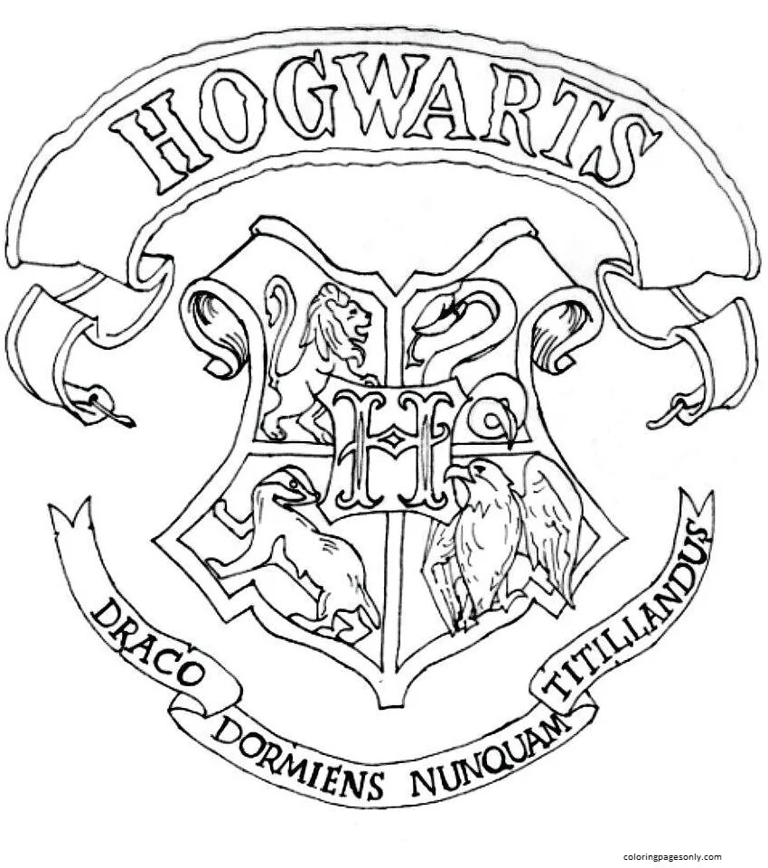 Cresta De Hogwarts Página Para Colorear