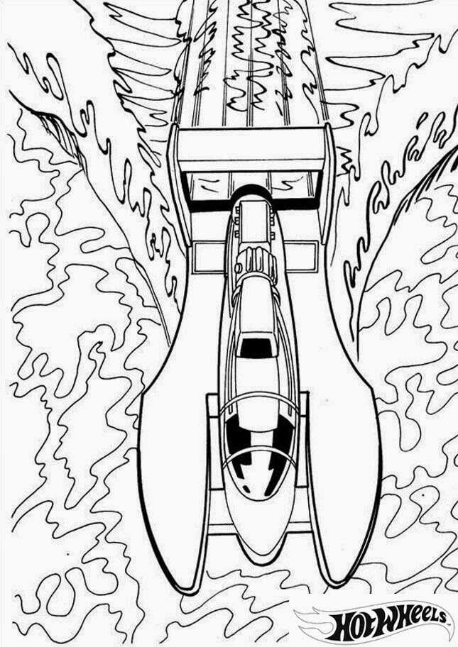Hot Wheels RC Terrain Twister runs on the water surface Coloring Pages