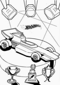 Hot Wheels car in the Auto show Coloring Page