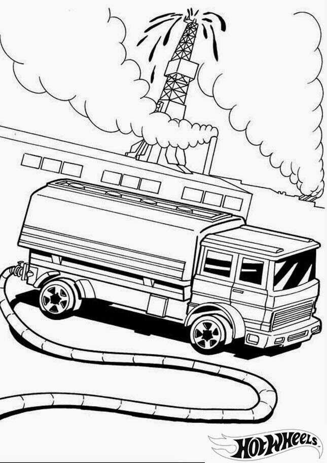 Hot Wheels Fire trucks Coloring Pages