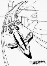 Hot Wheels supercar runs fast on the street Coloring Page