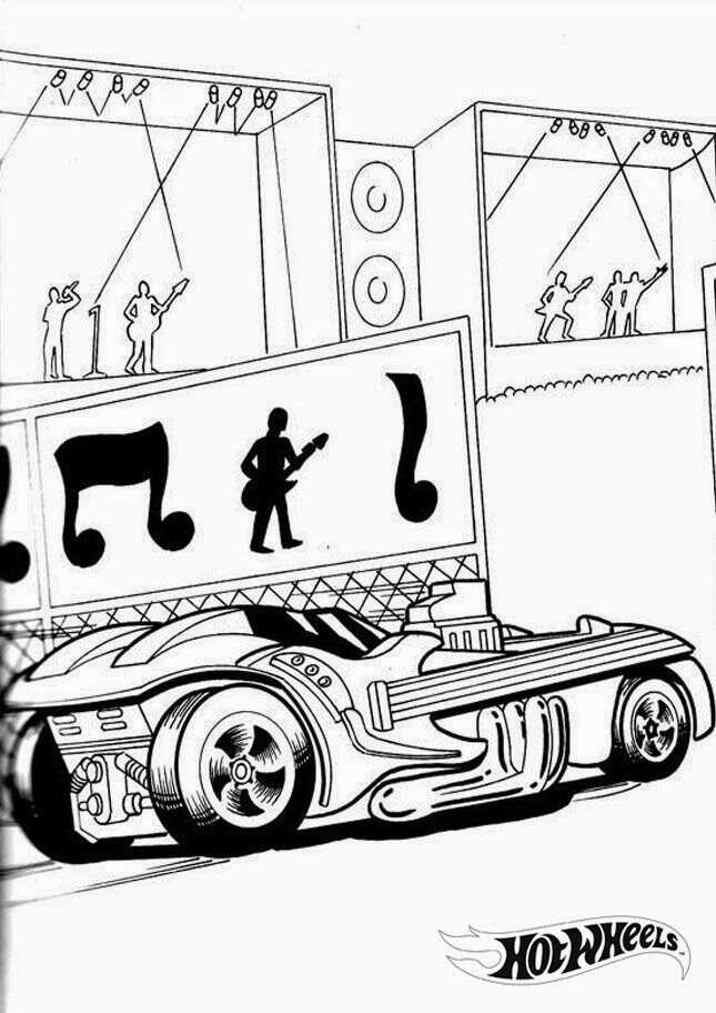 Hot Wheels Twang Thang series in the Auto show Coloring Pages
