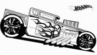 Hot Wheels Bone Shaker has got the four-aside exhaust pipes Coloring Pages