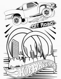 Hot Wheels off-road camaro wild terrain Coloring Pages