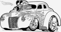 Hot Wheels Volkswagen Beetle with huge motor in front Coloring Pages