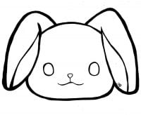 How to draw head of bunny for toddlers Coloring Pages