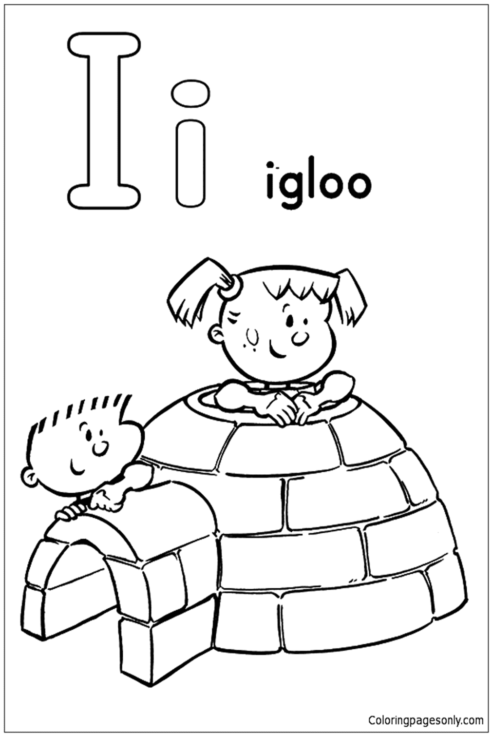 I for Igloo Image from North And South Poles