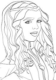 Gorgeous layd named Evie from Descendant 2 Coloring Pages