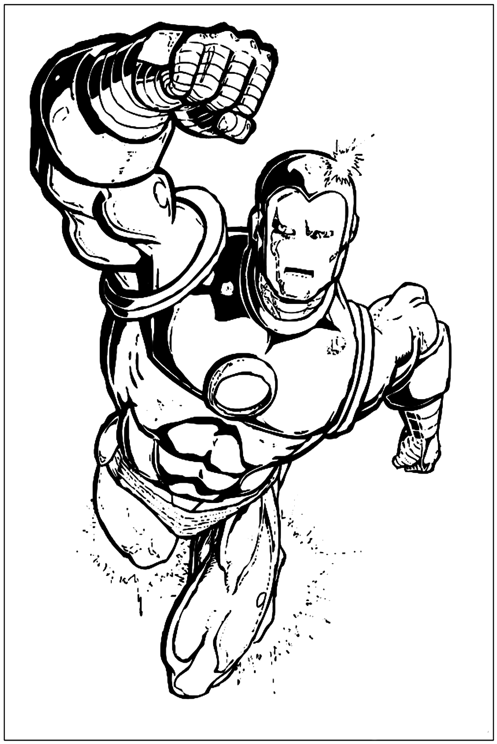 Iron Man Superhero Coloring Pages
