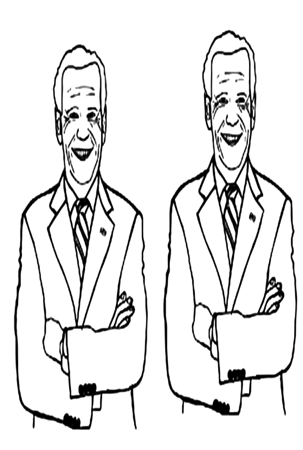 Desenho para colorir de Joe Biden se torna presidente