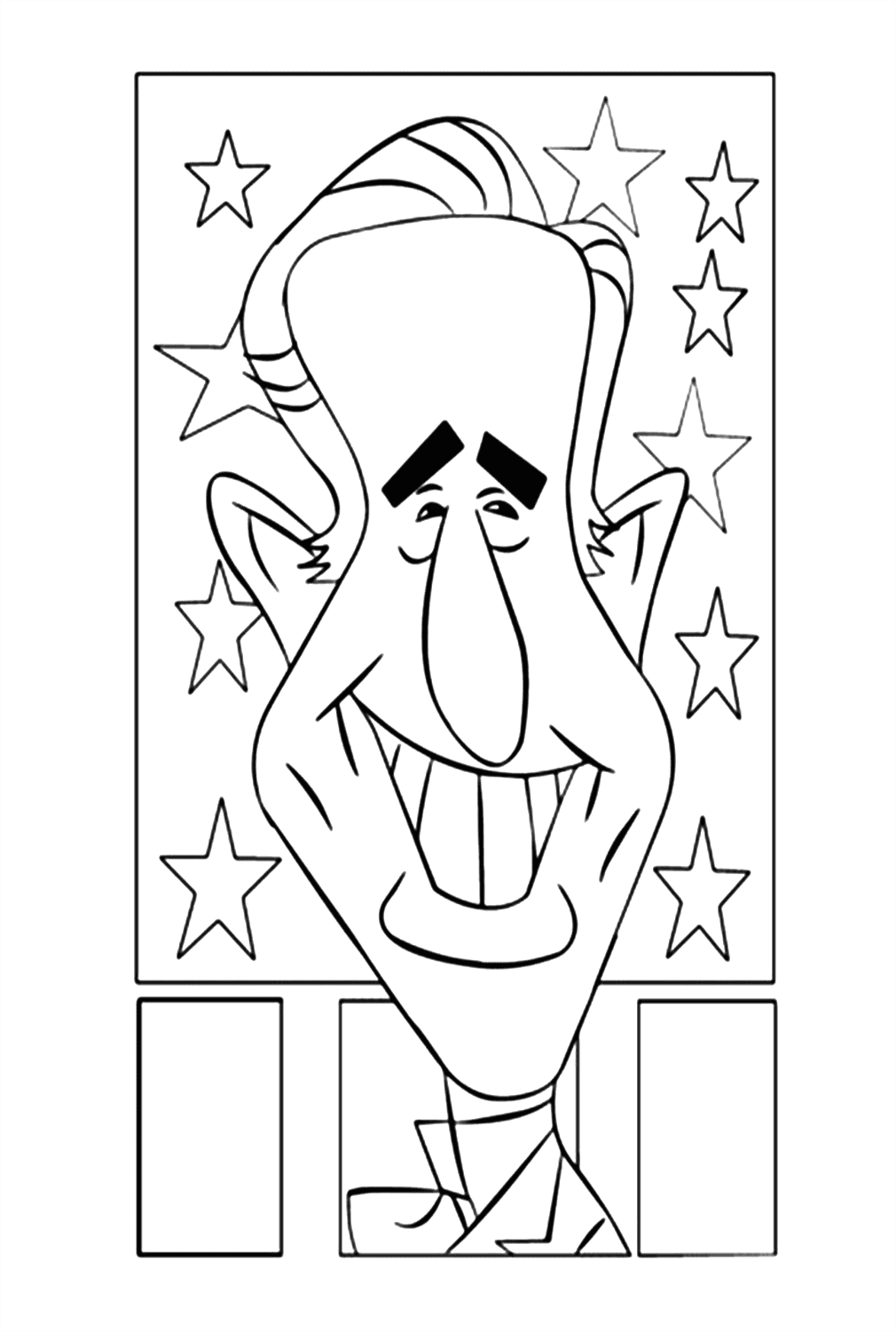Desenho para colorir do riso de Joe Biden