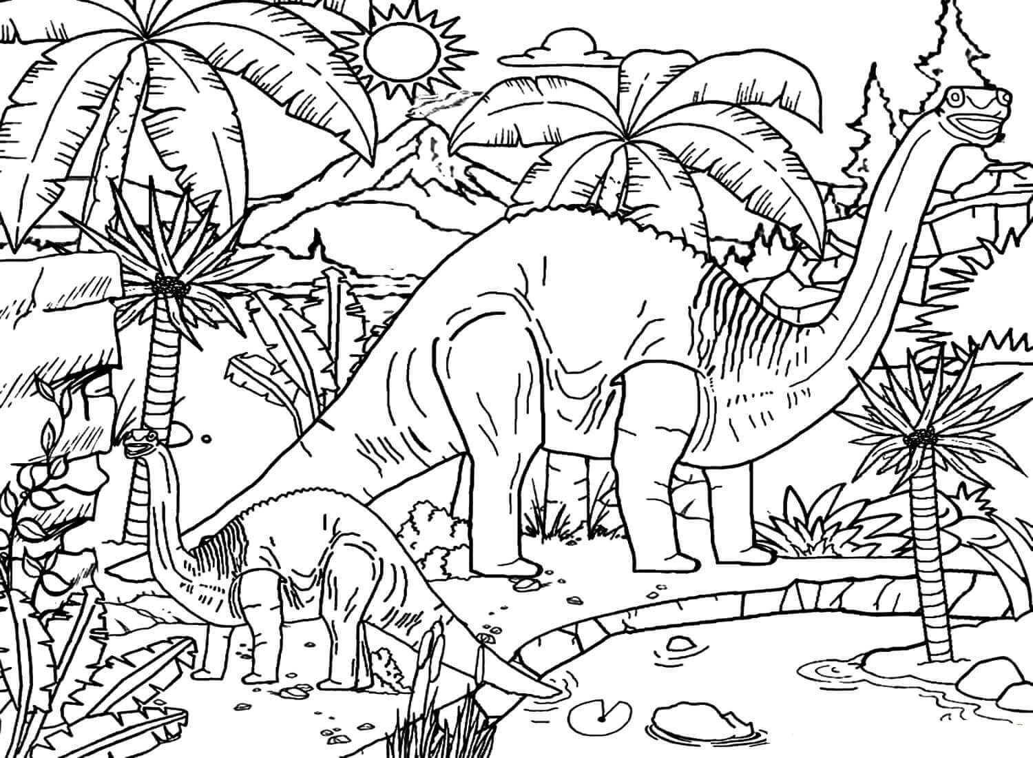 Página para colorir Jurassic World grátis em Jurassic World