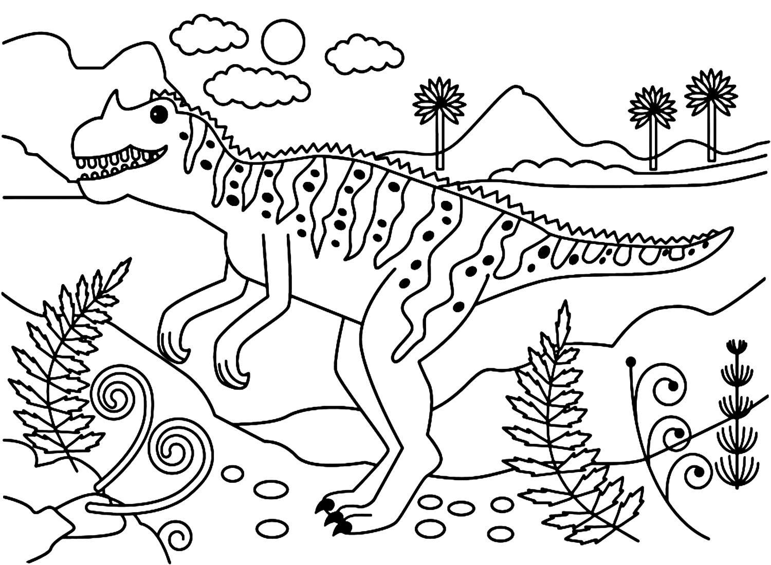 Jurassic World Picture To Color Coloring Pages