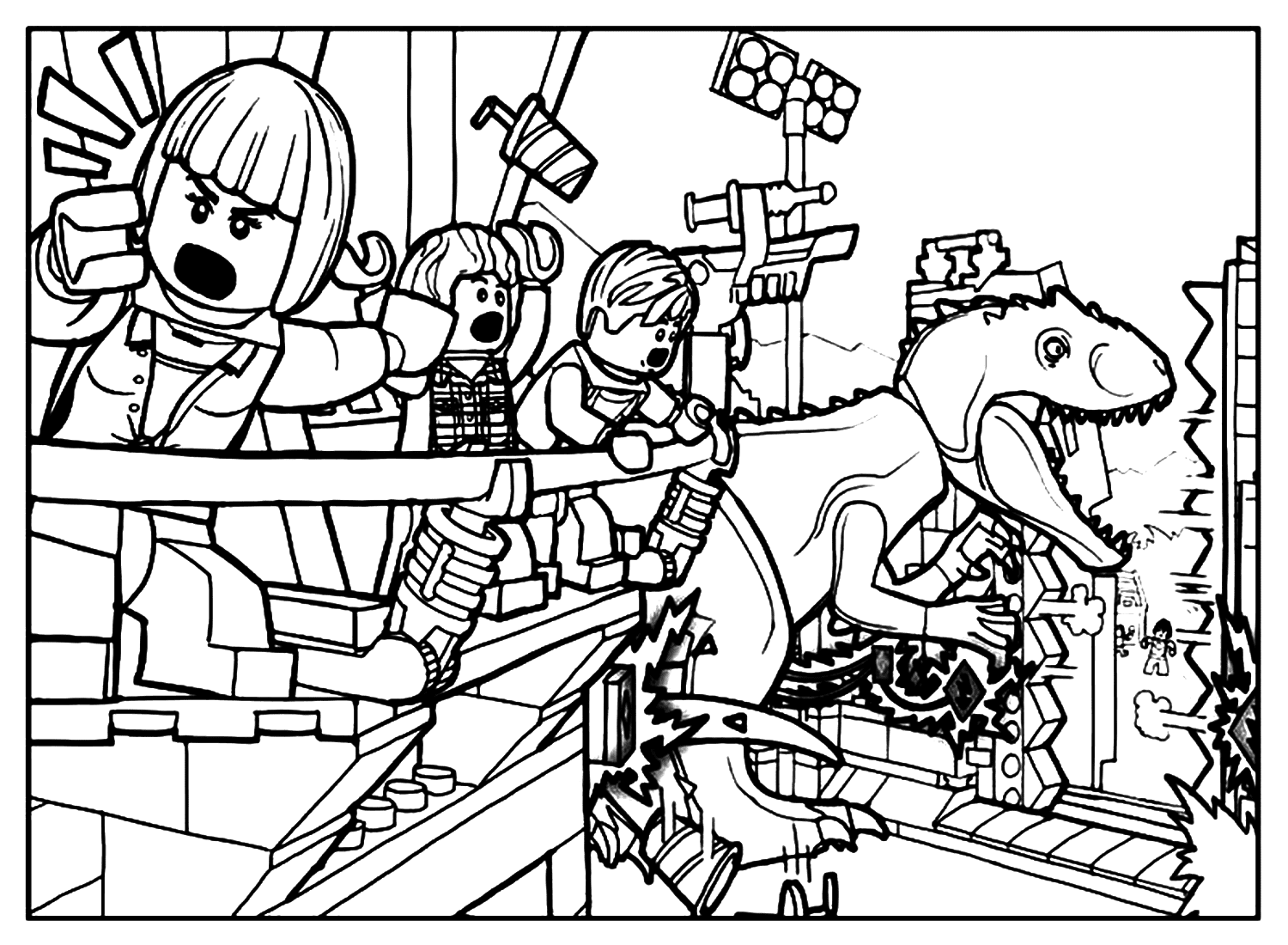 Jurassic World Coloring Page PNG Coloring Pages
