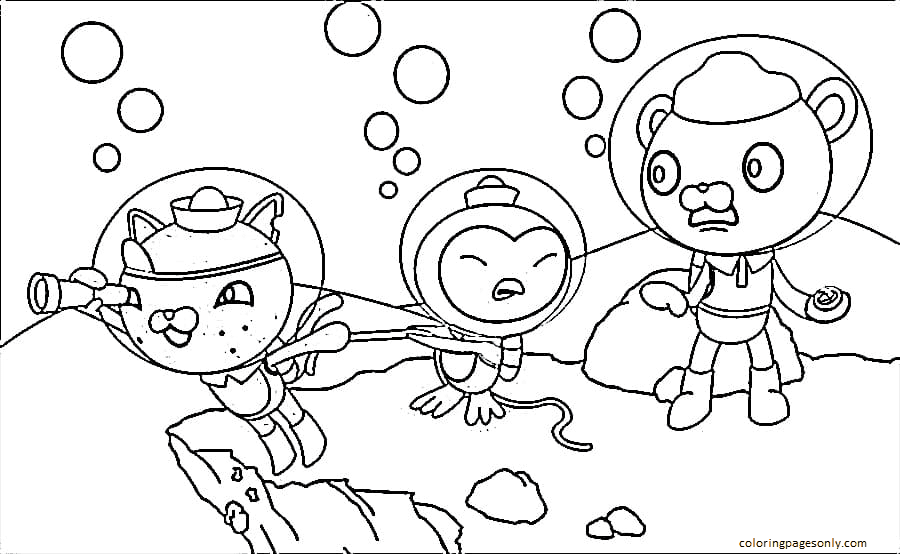Kwazii wants to know as much as possible about the underwater world Coloring Page