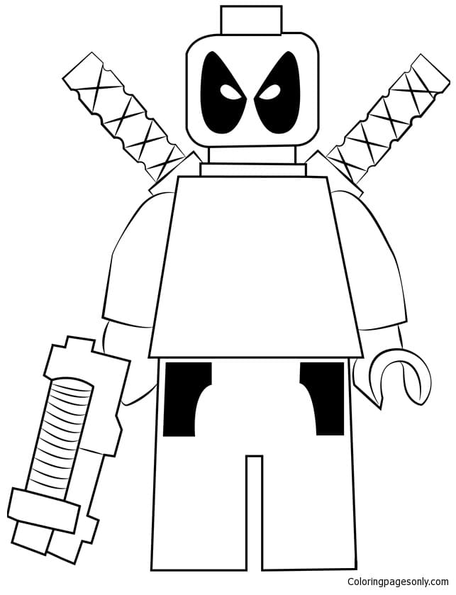 Lego Deadpool 1 Coloring Page