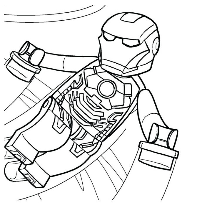 Lego Iron Man 1 Coloring Page