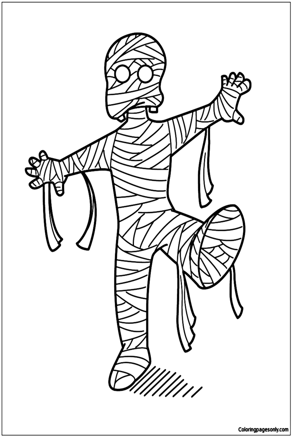 Living Dead Mummy Coloring Pages