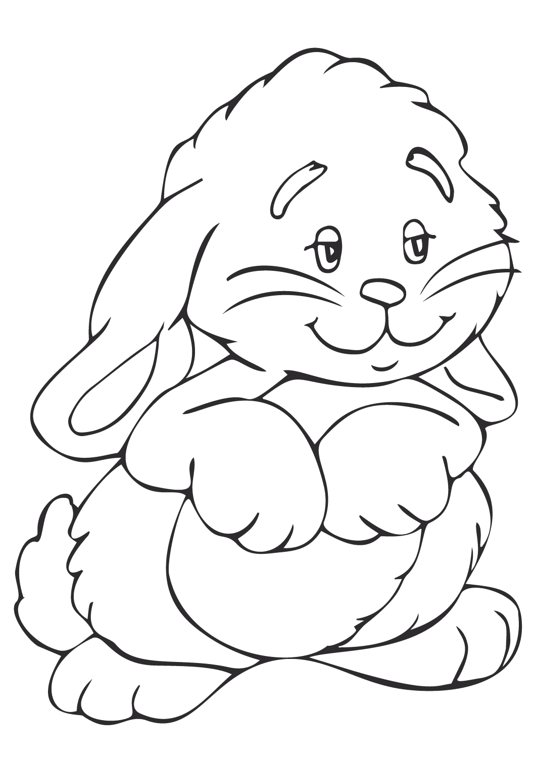 可爱的兔子用两条腿站立
