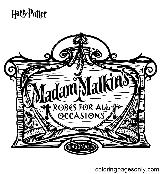 Madam Malkins Coloring Pages