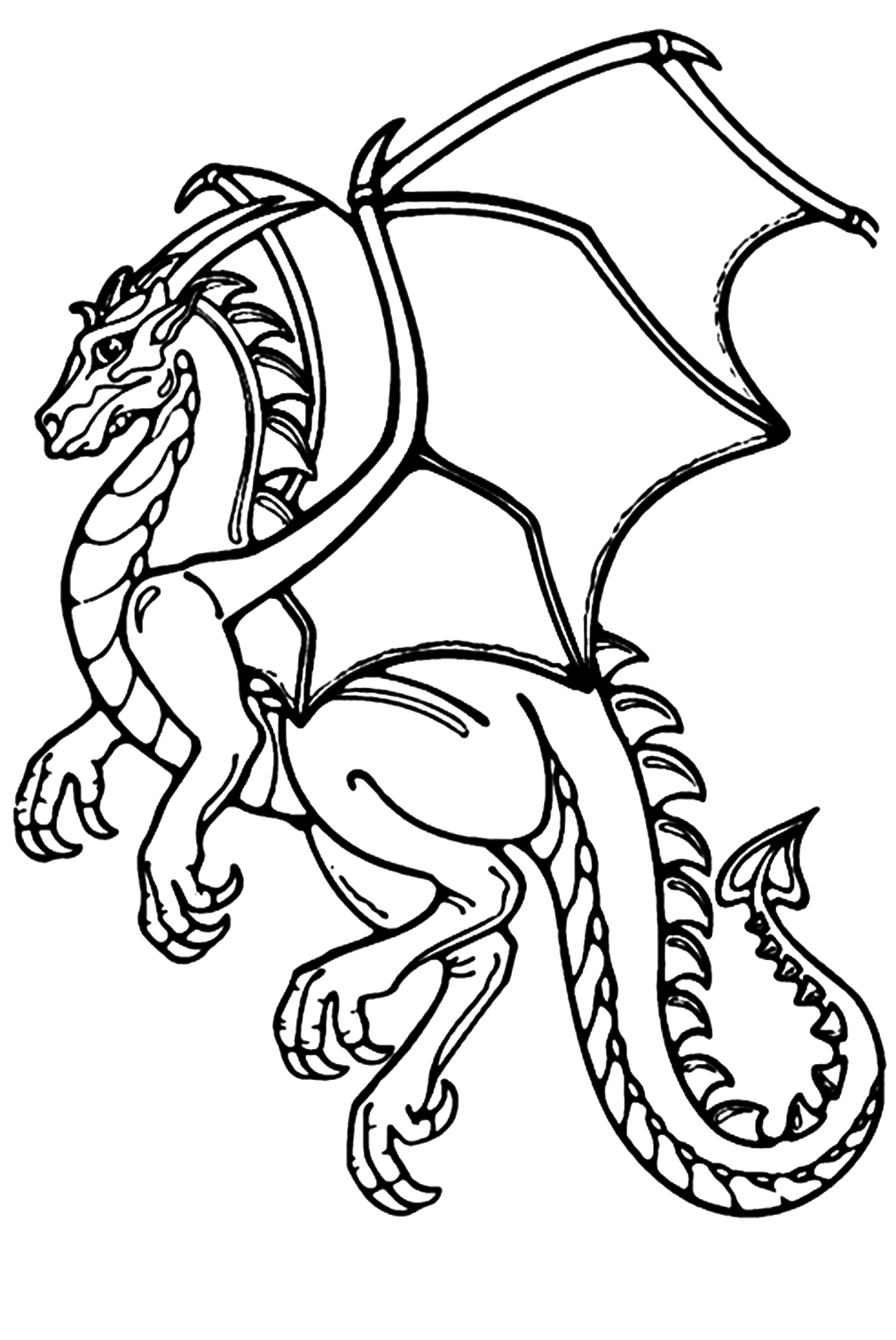 Medieval Dragon Coloring Pages