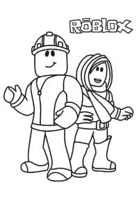 Members from Roblox Team Coloring Page