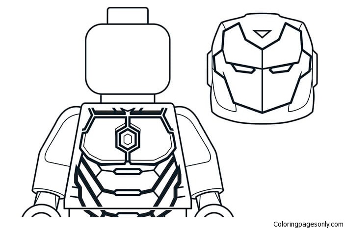 lego ironman coloring page