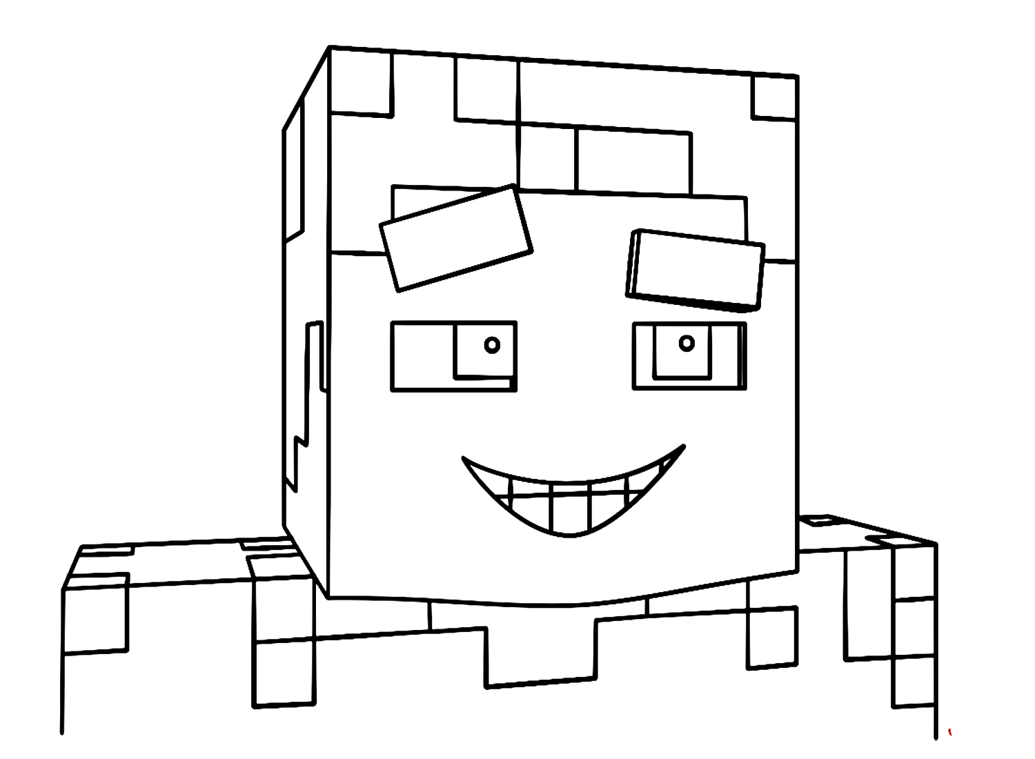 Minecraft Steve sorridente de Minecraft