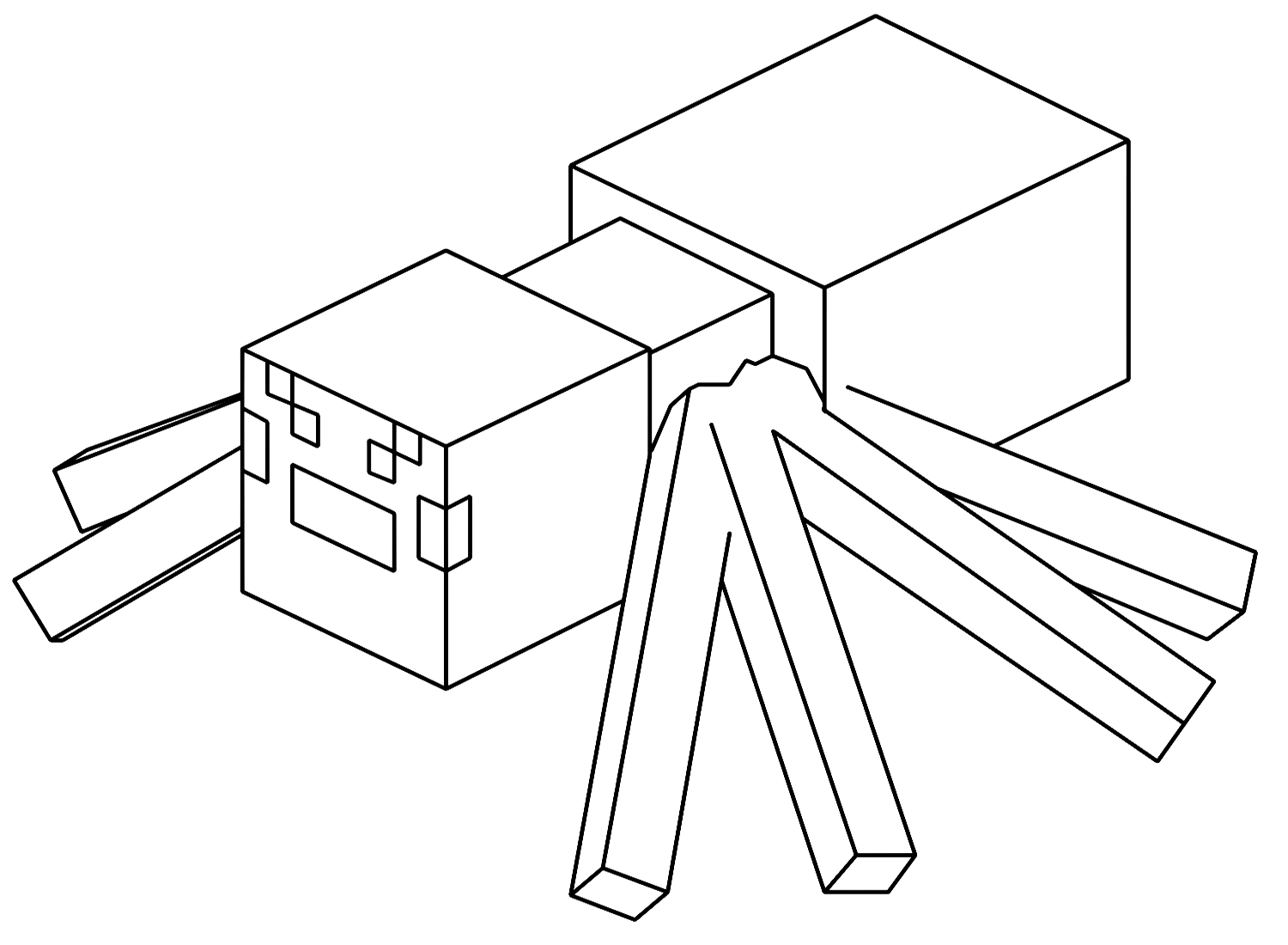 minecraft spider coloring pages