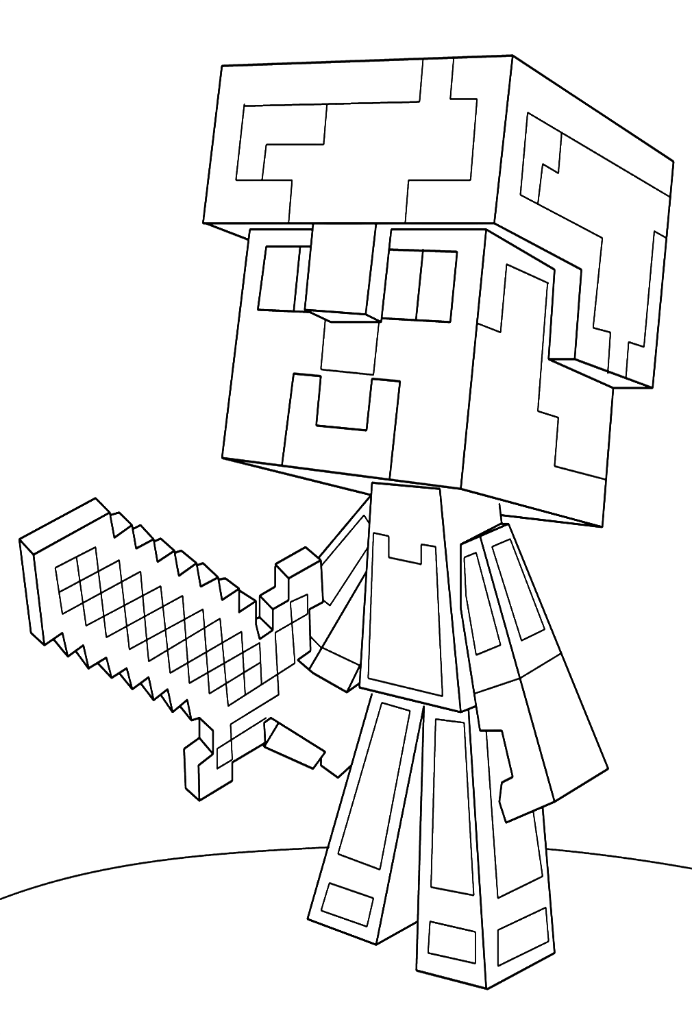 Minecraft Colouring Pages Steve And Maggie Infoupdate