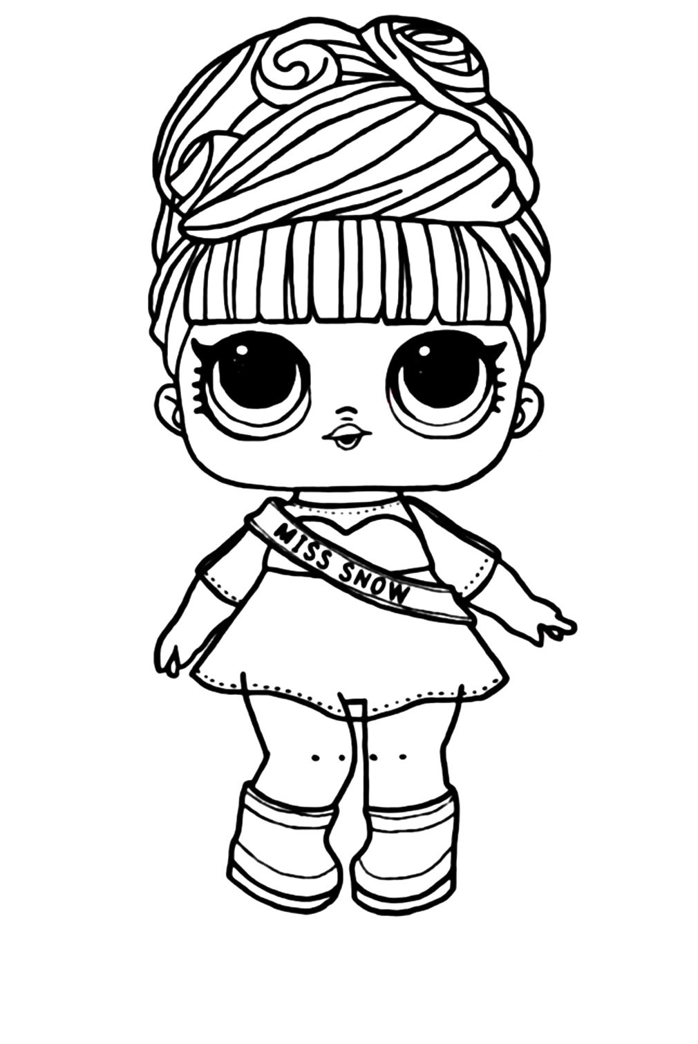 Lol Suprise Doll Miss Snow Coloring Pages