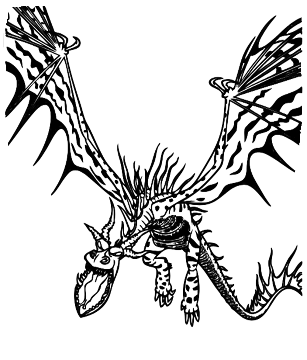 Monstrous Nightmare Dragon Coloring Pages