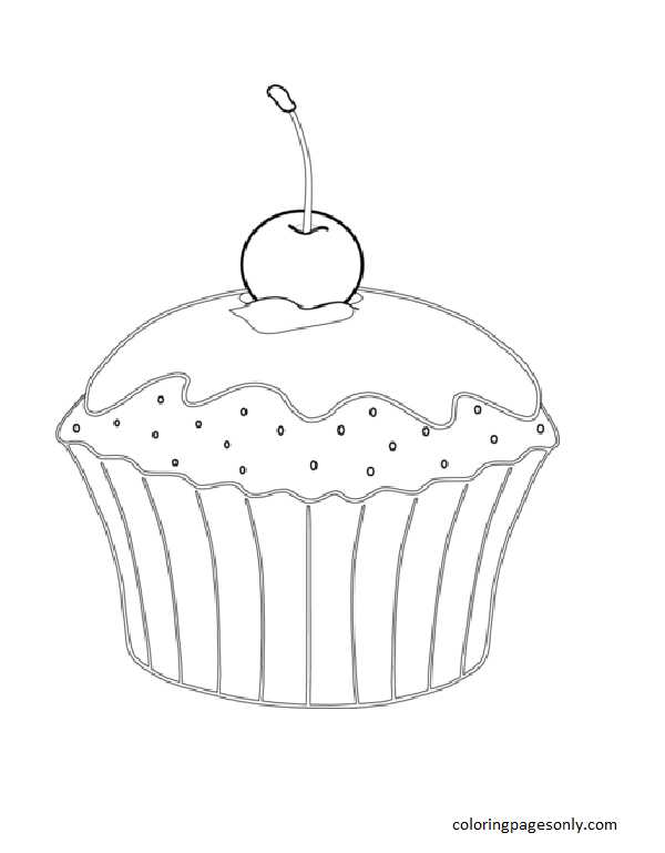 Muffin mit Kirsche von Cupcake