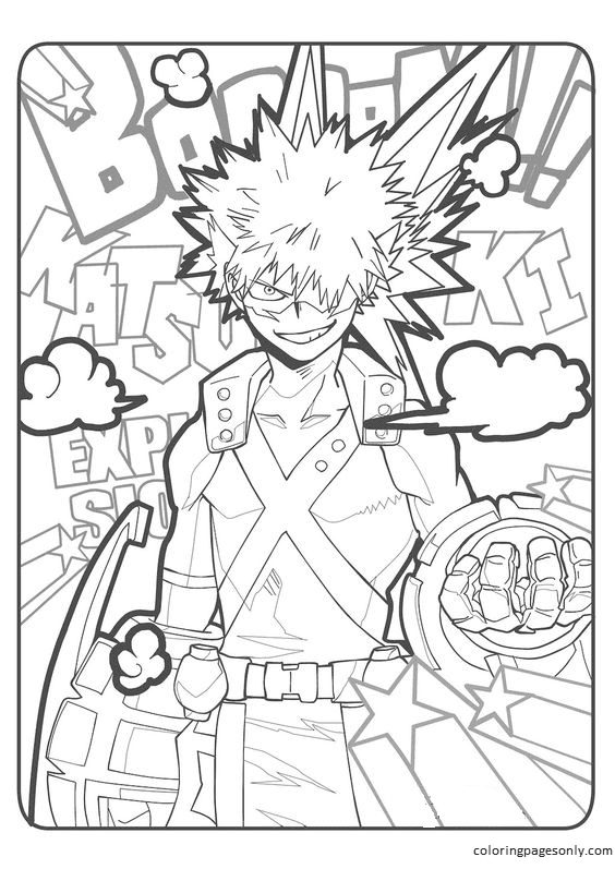 My Hero Academia The Strongest Hero Coloring Page