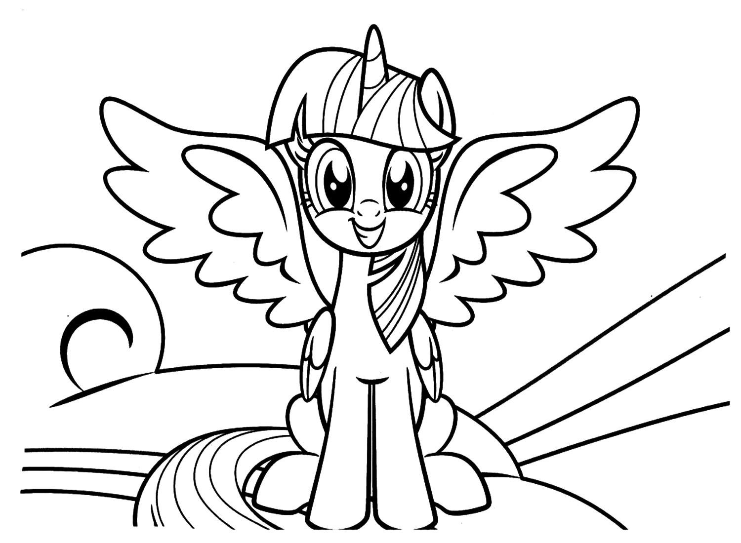 Desenho de Twilight Sparkle para Colorir - Colorir.com