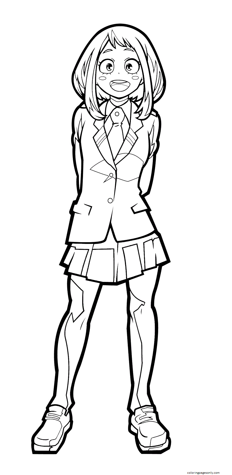 Ochaco Uraraka Picture Coloring Pages