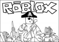 Dibujo de Piratas de Roblox invadieron la ciudad para colorear