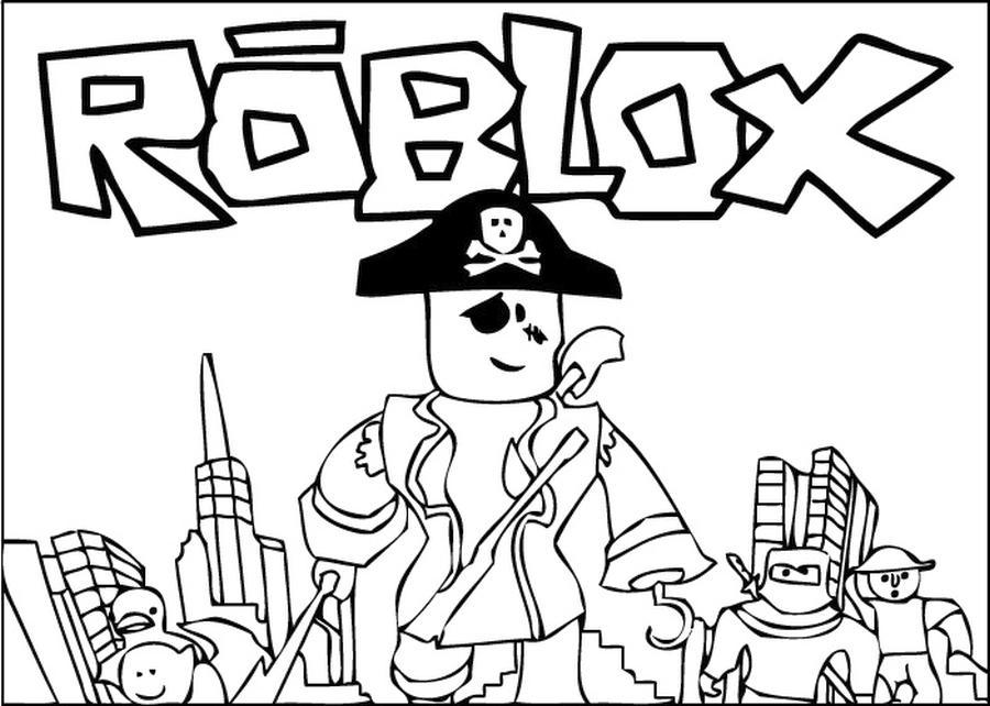 Roblox pirates invaded the city Coloring Page