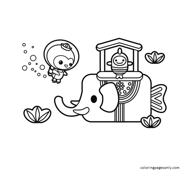 Peso And the Elephish Coloring Page