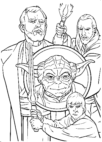 Protect Yoda Coloring Pages
