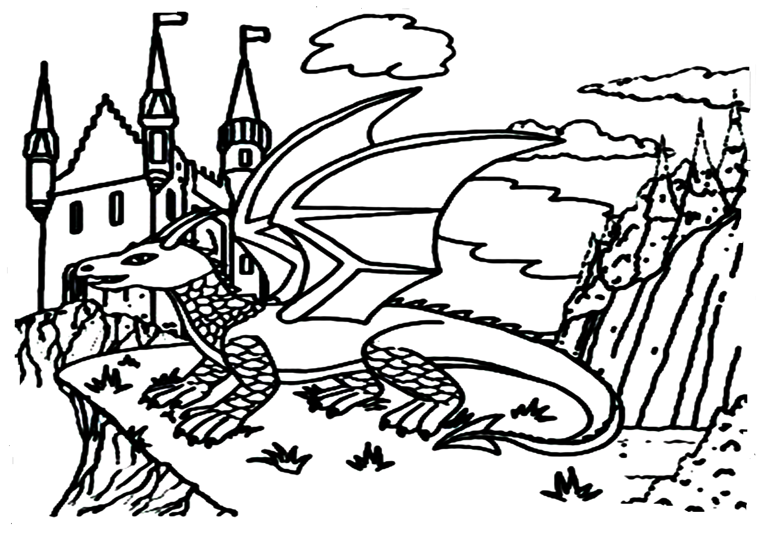 Puff The Magic Dragon Coloring Page