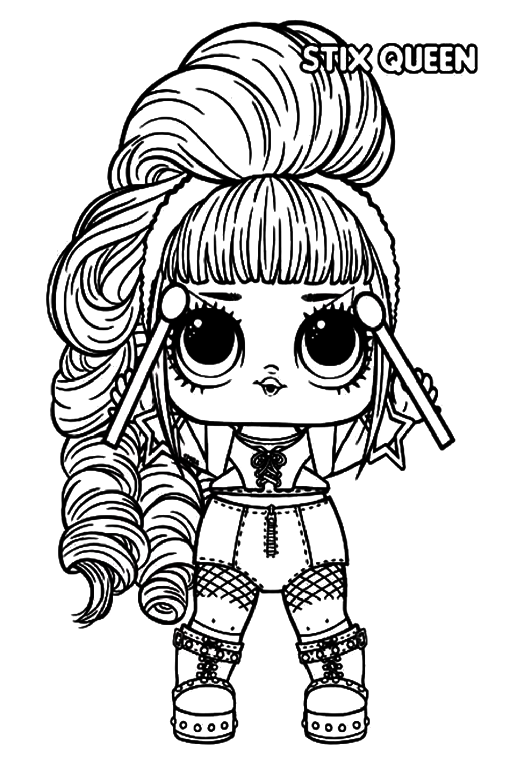 Queen Lol Surprise Doll Coloring Page