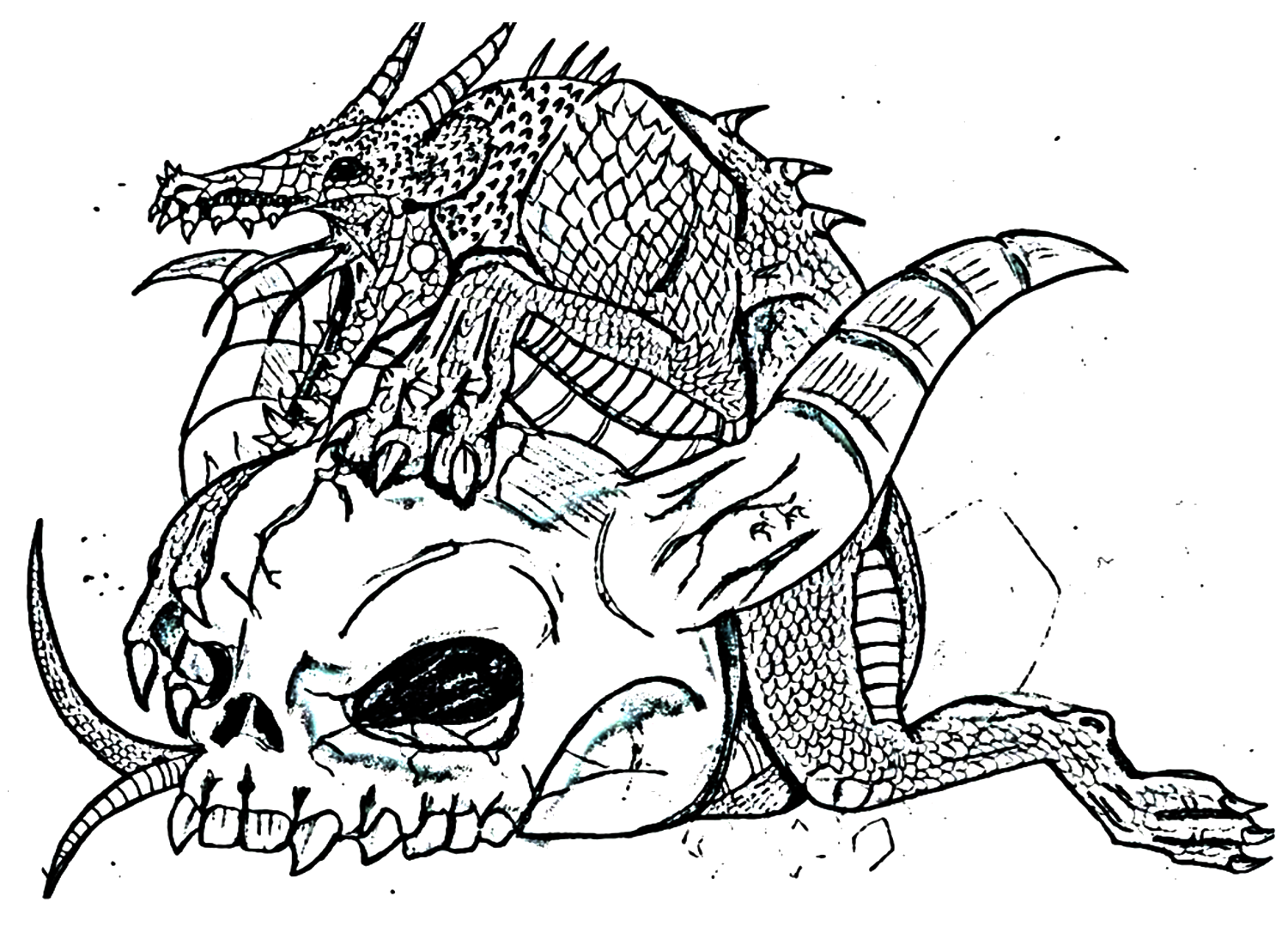 Real Dragon Coloring Pages