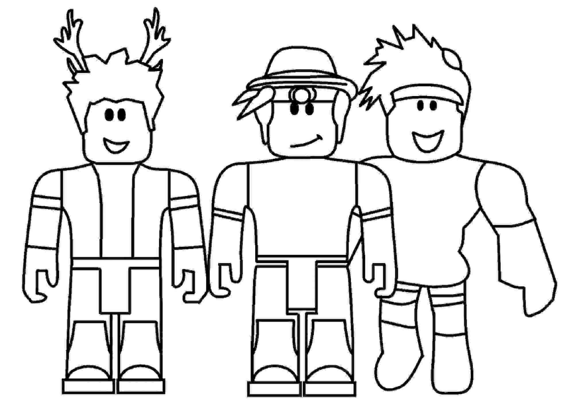 Roblox characters smiling Coloring Pages