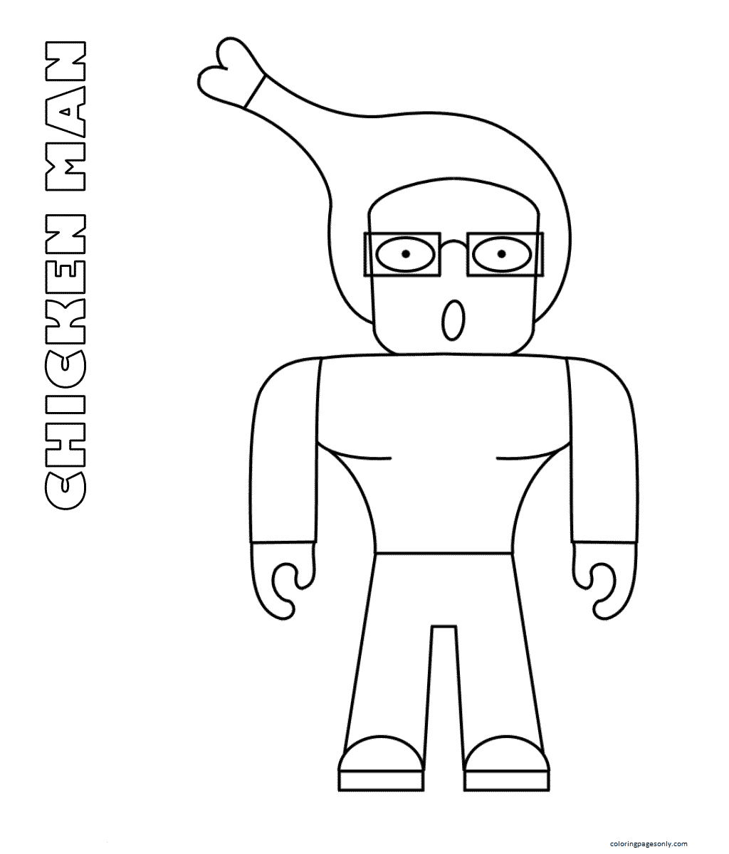Roblox Chicken Man Coloring Pages