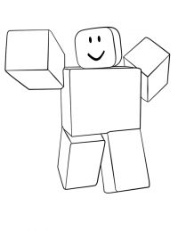 Roblox noob fights render Coloring Page